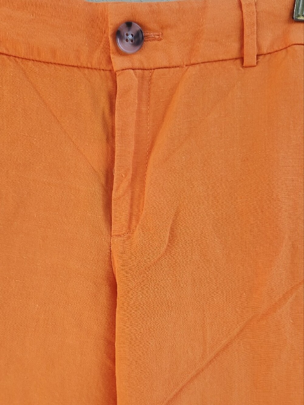 Banana Republic Linen Wide-Leg Trousers in Bright Orange - Picture 5 of 8